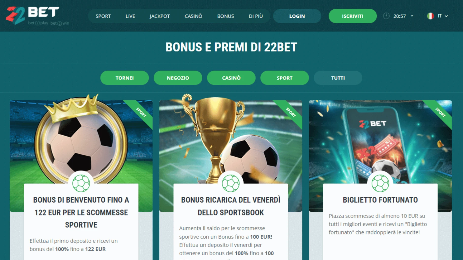 22Bet Bonus